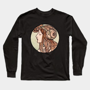 Alphonse Mucha Stained glass window Long Sleeve T-Shirt